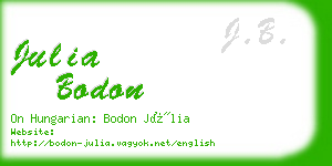 julia bodon business card